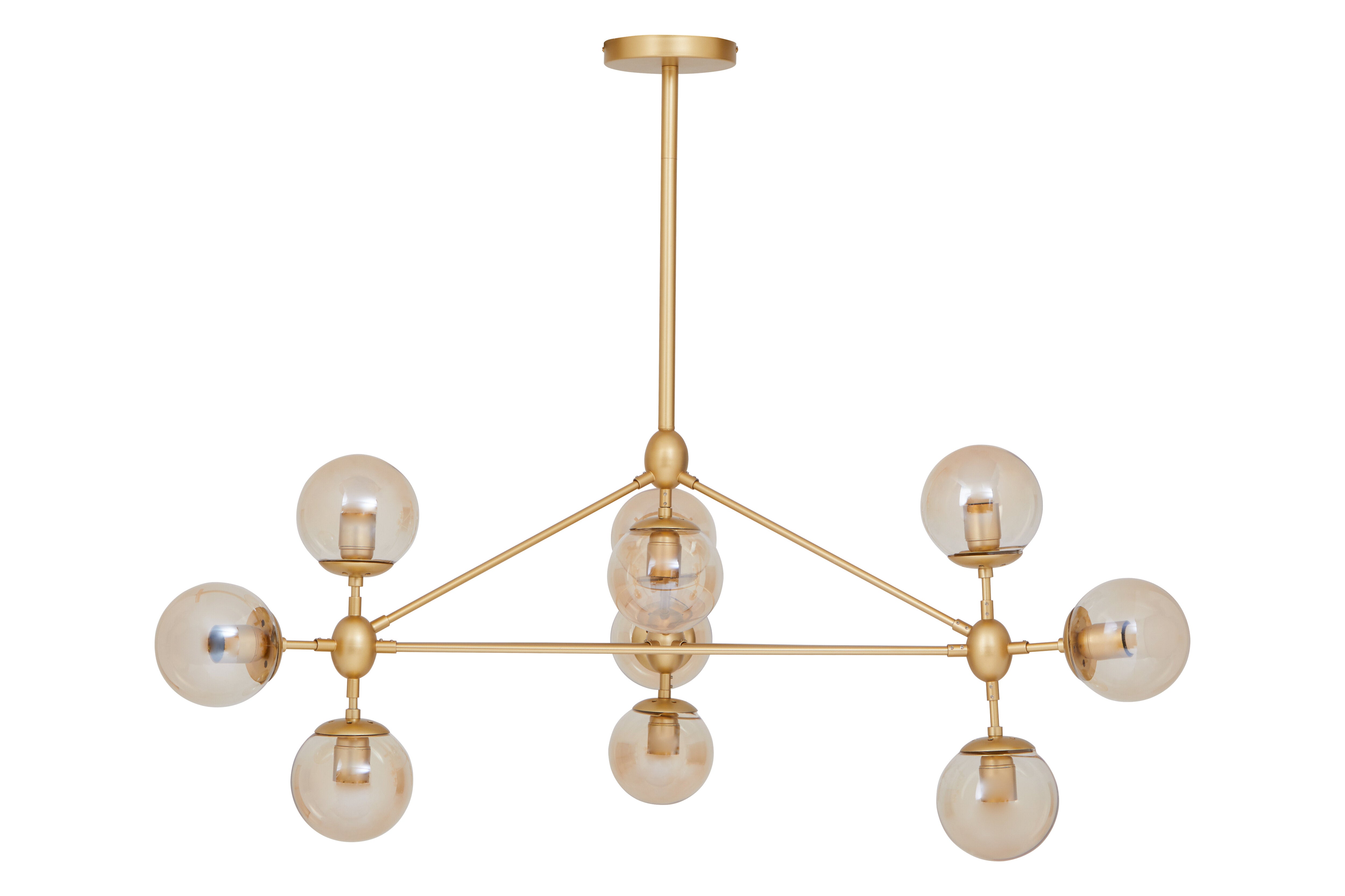 Abira Gold 10 Arm Pendant Light
